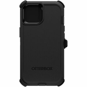 OtterBox Defender Carrying Case (Holster) Apple iPhone 15, iPhone 14, iPhone 13 Smartphone - Black - Drop Resistant, Scrap