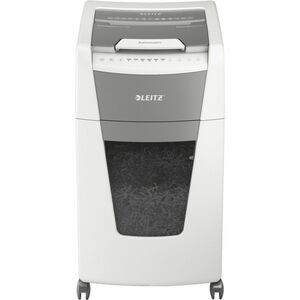 Leitz IQ Autofeed 300 Paper Shredder - Continuous Shredder - Cross Cut - 10 Per Pass - for shredding Staples, Paper - P-4 