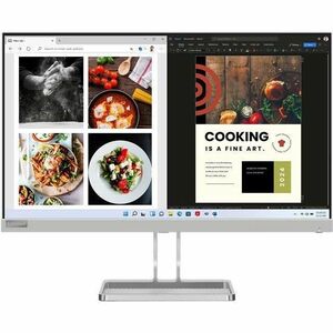 Lenovo L24i-40 24" Class Full HD LED Monitor - 16:9 - Cloud Gray - 60.5 cm (23.8") Viewable - In-plane Switching (IPS) Tec