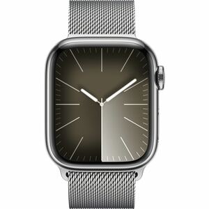Apple Watch Series 9 Smart Watch - 4.10 cm (1.61") Case Height - 3.50 cm (1.38") Case Width - Silver Case Color - Silver B