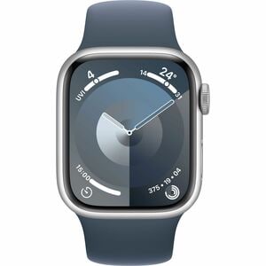 Apple Watch Series 9 Smart Watch - 4.10 cm (1.61") Case Height - 3.50 cm (1.38") Case Width - Silver Case Color - Storm, B