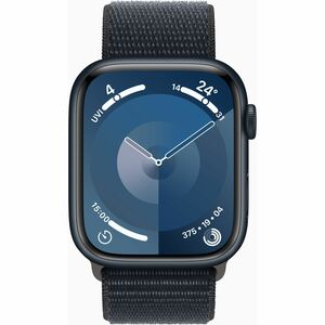Apple Watch Series 9 智能手表 - 45 毫米 Case Height - 午夜黑 Case Color - 午夜黑 Band Color - 铝 Case Material - 无线局域网 - 温度计, 近接传感器, 脉搏