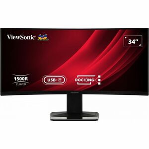 ViewSonic VG3419C 34" Class UWQHD Curved Screen LED Monitor - 21:9 - 86.4 cm (34") Viewable - Vertical Alignment (VA) - LE