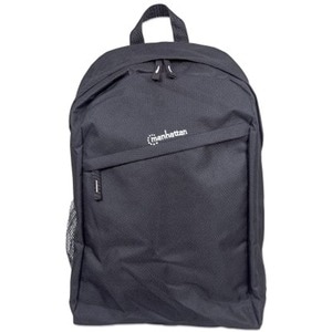 Manhattan Knappack Backpack 15.6", Black, LOW COST, Lightweight, Internal Laptop Sleeve, Accessories Pocket, Padded Adjust