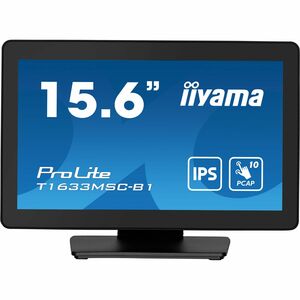 Moniteur LED à écran tactile iiyama ProLite T1633MSC-B1 16" Class - 16:9 5 ms - 39,6 cm (15,6") Viewable - Dalle à Technol