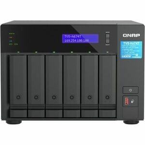 QNAP TVS-h674T-i5-32G 6 x Total de compartimentos Sistema de armazenamento SAN/NAS - 5 GB Flash Memory Capacity - Intel Co