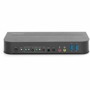 Digitus KVM Switchbox - 2 Computer(s) - 4K - 4096 x 2160 - 6 x USB - USB 2.0 - 3 x HDMI - Wall Mountable