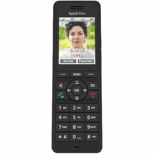 FRITZ! Fon X6 Handset - Schwarz - Schnurlos - DECT - 300 Phone Book/Directory Memory - 6,1 cm (2,4 Zoll) Screen Size - Aud