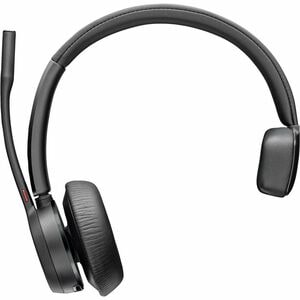 Poly Voyager 4300 UC 4310 Wired/Wireless Over-the-head, On-ear Mono Headset - Black - Microsoft Teams Certification - Siri