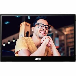 AOC 16T3E 16" Class Full HD LCD Monitor - Black - 15.6" Viewable - In-plane Switching (IPS) Technology - 1920 x 1080 - 16.