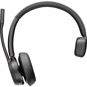 Poly Voyager 4300 UC 4310-M Com fios/sem fios Headset, Na orelha Estéreo Fone de ouvido - Preto - Siri, Google Assistant -
