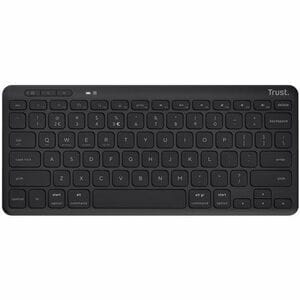 Trust Lyra Keyboard - Wireless Connectivity - USB 1.1 Type A Interface - Spanish - QWERTY Layout - Black - Scissors Keyswi