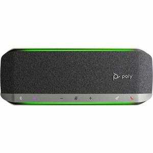 Poly Sync 40+ Wired/Wireless Bluetooth Speakerphone - Microsoft Teams - Silver - 3 x Bi-directional Microphone(s) - 50 mm 