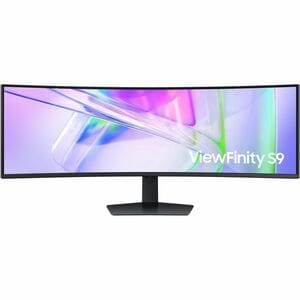 Samsung ViewFinity S9 S49C954UAN 49" Class Dual Quad HD (DQHD) Curved Screen Gaming LED Monitor - 32:9 - Black - 49" Viewa