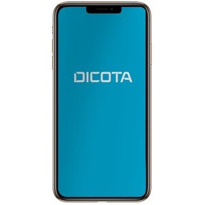 Dicota Secret Silicone, Polyethylene Terephthalate (PET) Privacy Screen Protector - Black - For LCD iPhone XS - Scratch Re