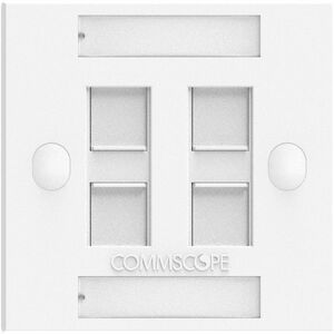NETCONNECT FPS-BS-4P-W Faceplate Kit - Thermoplastic - Pro White - 1