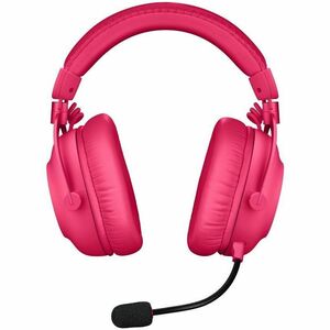 Logitech PRO X 有线/无线 头戴式 立体声 游戏用头戴式耳机 - 粉 - 双声道 - 3000 cm - 蓝牙 - 38 欧姆 - 20 Hz 到 20 kHz - 单向, 心形麦克风 麦克风 - 迷你手机（3.5毫米）