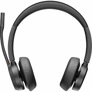 Poly Voyager 4300 UC 4320-M Wired/Wireless Over-the-head, On-ear Stereo Headset - Black - Google Assistant, Siri - Binaura