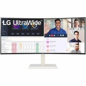 LG Ultrawide 38WR85QC-W 38" (96.5 cm) Class WQHD Curved Screen LCD Monitor - 21:9 - White - 37.5" (95.3 cm) Viewable - Nan