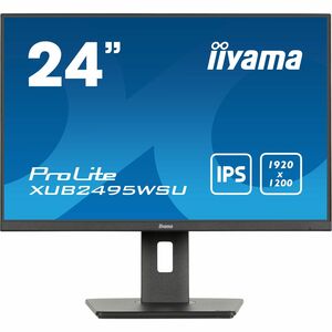 iiyama ProLite XUB2495WSU-B7 24 Zoll Class WUXGA LED-Monitor - 16:10 Format - Mattschwarz - 61,2 cm (24,1 Zoll) Viewable -