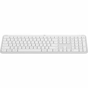 Logitech Signature Slim K950 键盘 - 无线 连接 - A 型 USB 接口 - 英文 - 珍珠白 - 蓝牙 - 5.1 - 10 m - 开始, 静音, 屏幕截图, 首页, 音量控制 热键 - Windows 10