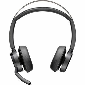 Poly Voyager Focus 2 Wired/Wireless Over-the-head, On-ear Stereo Headset - Black - Siri, Google Assistant - Binaural - Sup