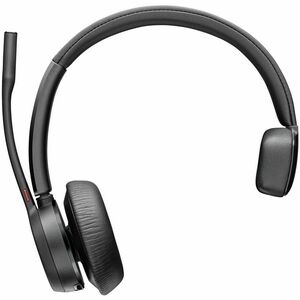 Poly Voyager 4300 UC 4310 Wired/Wireless Over-the-head, On-ear Mono Headset - Black - Microsoft Teams Certification - Goog