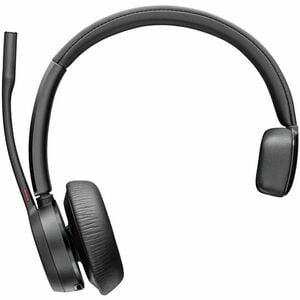 Poly Voyager 4300 UC 4310 Wired/Wireless Over-the-head, On-ear Mono Headset - Black - Microsoft Teams Certification - Goog