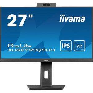 iiyama ProLite XUB2790QSUH-B1 27 Zoll Class Webcam WQHD LED-Monitor - 16:9 Format - Mattschwarz - 68,6 cm (27 Zoll) Viewab