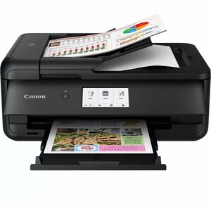 Canon PIXMA TS9550A Wired & Wireless Inkjet Multifunction Printer - Colour - Black - Copier/Printer/Scanner - 4800 x 1200 