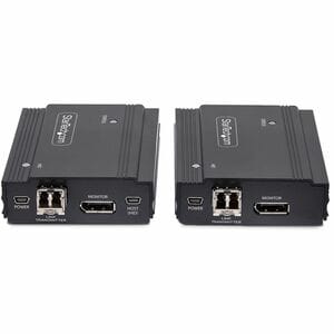 StarTech.com Extender KVM DisplayPort in fibra ottica, 4K 60Hz, kit di estensione DP multimodale 300m, moduli SFP+ preinst