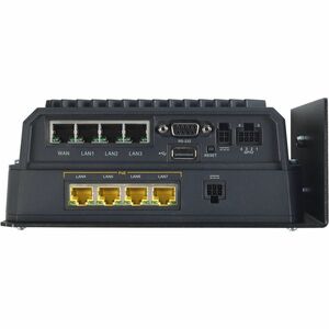 RACKMOUNT.IT Din Rail Mount for Router - Jet Black - Sheet Metal