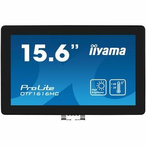 iiyama ProLite OTF1616MC-B1 16 Zoll Class LED-Touchscreen-Monitor - 16:9 Format - 25 ms Reaktionszeit - 39,6 cm (15,6 Zoll