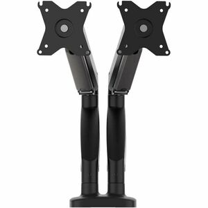 j5create JTSA102 Mounting Arm for Monitor - Black - Landscape/Portrait - Height Adjustable - 2 Display(s) Supported - 43.2