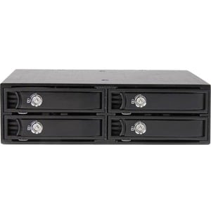 StarTech.com Drive Enclosure for 5.25" SATA/600, Serial Attached SCSI (SAS) - Serial ATA/600 Host Interface Internal - Bla