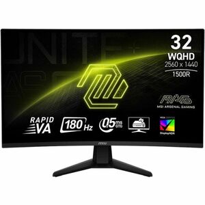 MSI MAG 32CQ6F 32" Class WQHD Curved Screen Gaming LED Monitor - 16:9 - Black - 31.5" Viewable - Rapid Vertical Alignment 