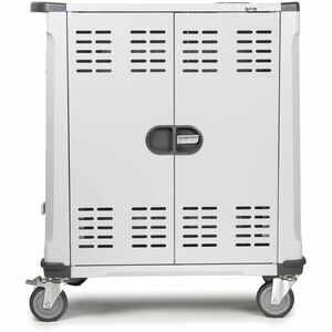 Rocstor Volt C42 Pre-Wired Charging Cart with Intelligent Power Charging 90W - 3 Shelf - 3 Drawer - Push Handle Handle - 4