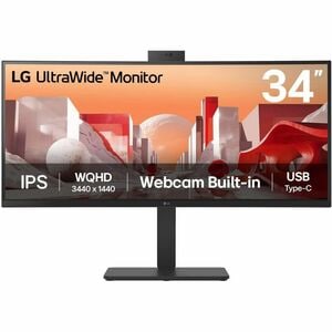 Monitor LED LG Ultrawide 34BA85QE-B 863,6 mm (34") Classe Webcam UWQHD Schermo curvo - 21:9 - Nero - 86,4 cm (34") Viewabl