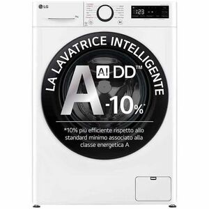 Lavatrice LG F2R3S09NSWB Caricamento Frontale 9 kg - Bianco - Funzione vapore - 1200 Velocità centrifuga (rpm) - Installaz