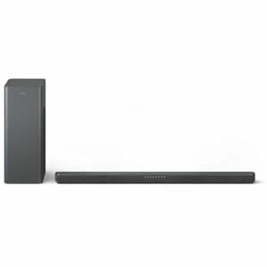 Sound Bar Speaker Philips TAB6309 2.1 Bluetooth - 160 W RMS - Grigio scuro - Parato montabile - 180 Hz a 20 kHz - Dolby At