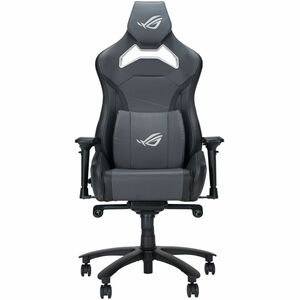 ROG Chariot X gaming chair in racing-car style with Aura RGB lighting featuring an adjustable high-density foam headrest m