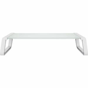 Trust Monta Monitor Stand - 10 kg Load Capacity - Desk, Freestanding - Tempered Glass - White, Transparent - For Monitor, 