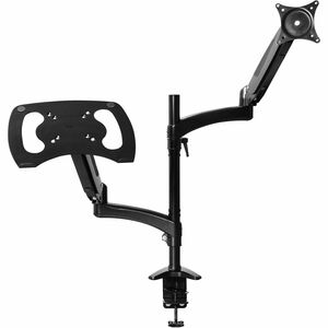 Trust Mara Clamp Mount for Notebook, Monitor - Black - Landscape/Portrait - Height Adjustable - 2 Display(s) Supported - 4