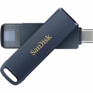 SanDisk SDIXD0N-256G-GN6NE 256 GB Lightning, USB 3.2 (Gen 1) Type C Flash Drive - Metallic - 90 MB/s Read Speed - 10 MB/s 