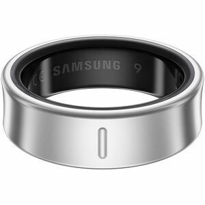 Samsung Galaxy Ring, Size 9, Titanium Silver - Finger - Android - Accelerometer, PPG Sensor, Temperature Sensor - Phone - 