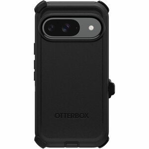 OtterBox Defender Carrying Case (Holster) Google Pixel 9 Pro, Pixel 9 Smartphone - Black - Black-Retail Packaging-7.75 x 4
