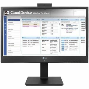 LG 24CR661W-BR All-in-One Thin Client - Intel Pentium N6005 Quad-core (4 Core) 2 GHz - Matte Black - Intel Chip - 16 GB RA