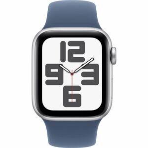 Apple Watch SE Smart Watch - 44 mm Case Height - 38 mm Case Width - Argenté Case Color - Denim Band Color - Aluminium Case