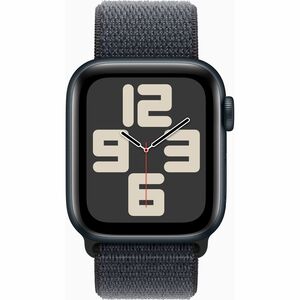 Apple Watch SE Smart Watch - 44 mm Case Height - 38 mm Case Width - Minuit Case Color - Violet, Encre Band Color - Alumini