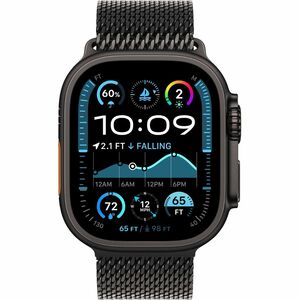 Apple Watch Ultra 2 Smart Watch - 49 mm Case Height - 44 mm Case Width - Noir Case Color - Noir Titane Band Color - Ver Bo